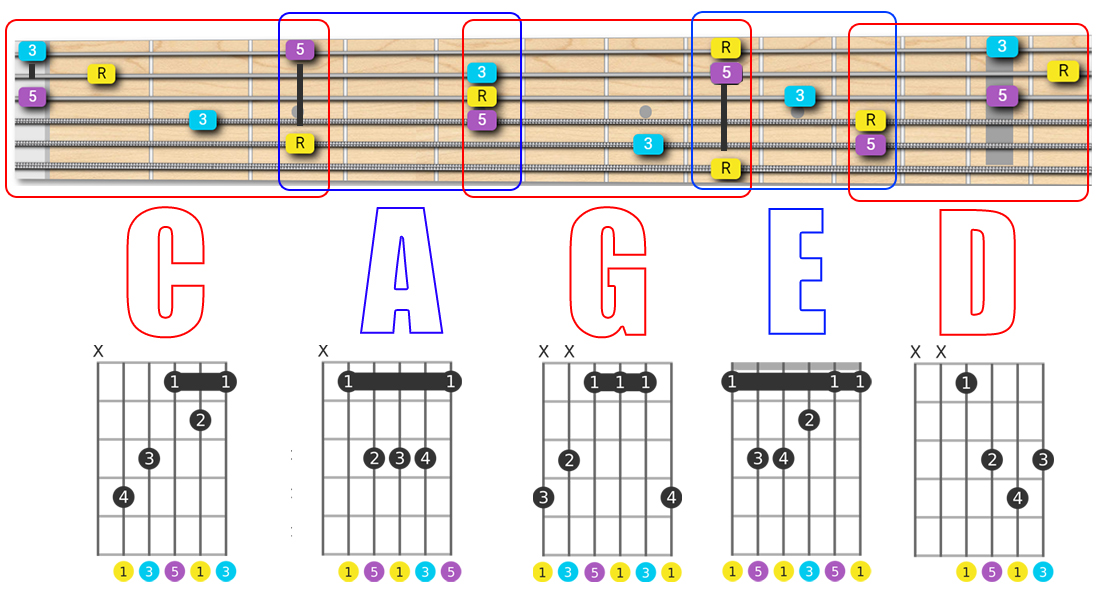 Guitar Caged System Interactive Tutorial