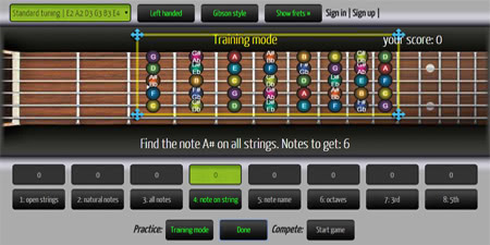 Guitar Fretboard Notes Trainer